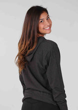 BLUE LACY APPLIQUE HOODIE TEE