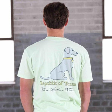 BLUE LACY POCKET TEE