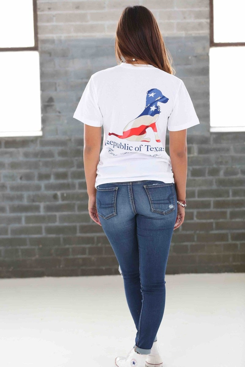 USA! USA! USA! FLAG POCKET TEE