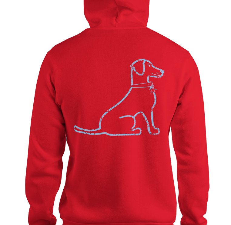 VIntage Lacy Dog T-Shirt Hoodie Bright Red