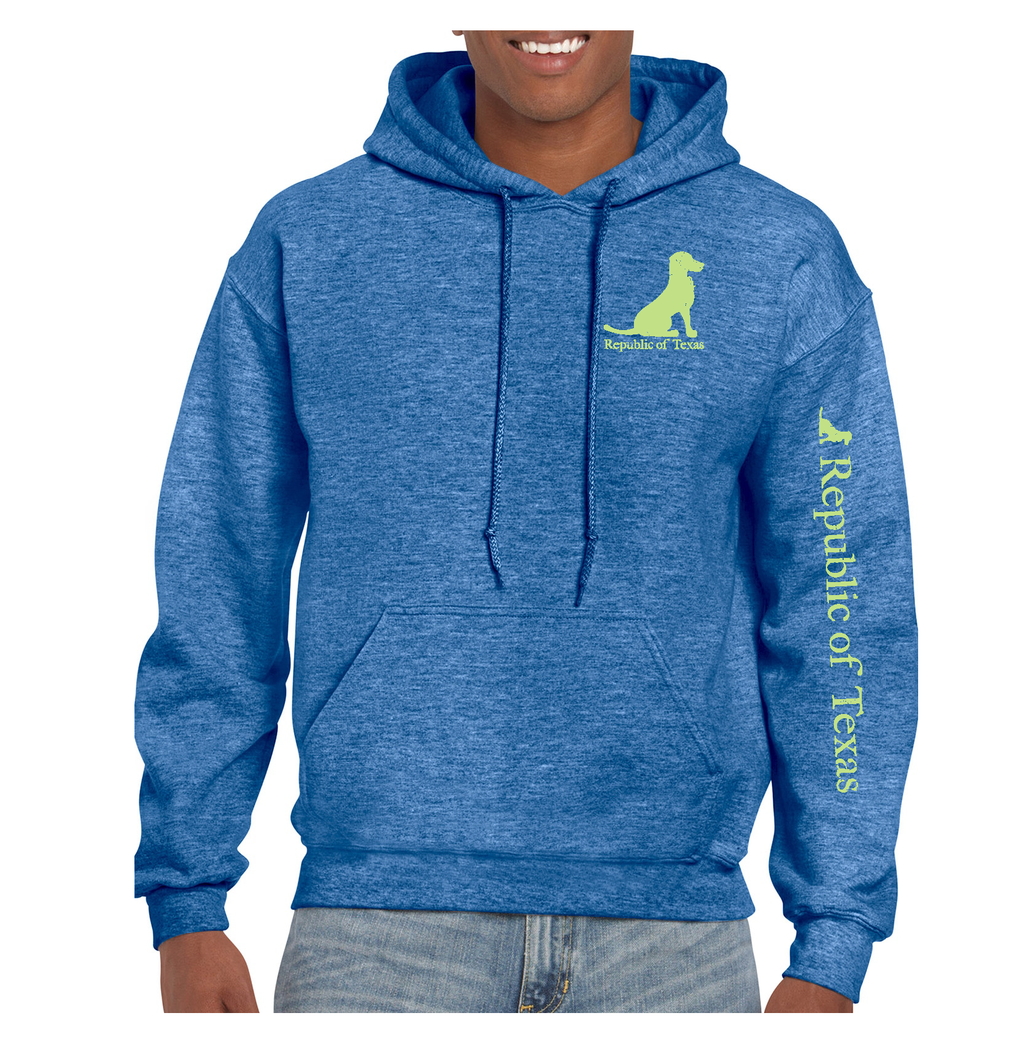 VIntage Lacy Dog Fleece Hoodie Royal Blue Heather