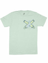 BLUE LACY POCKET TEE