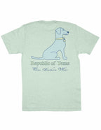 BLUE LACY POCKET TEE