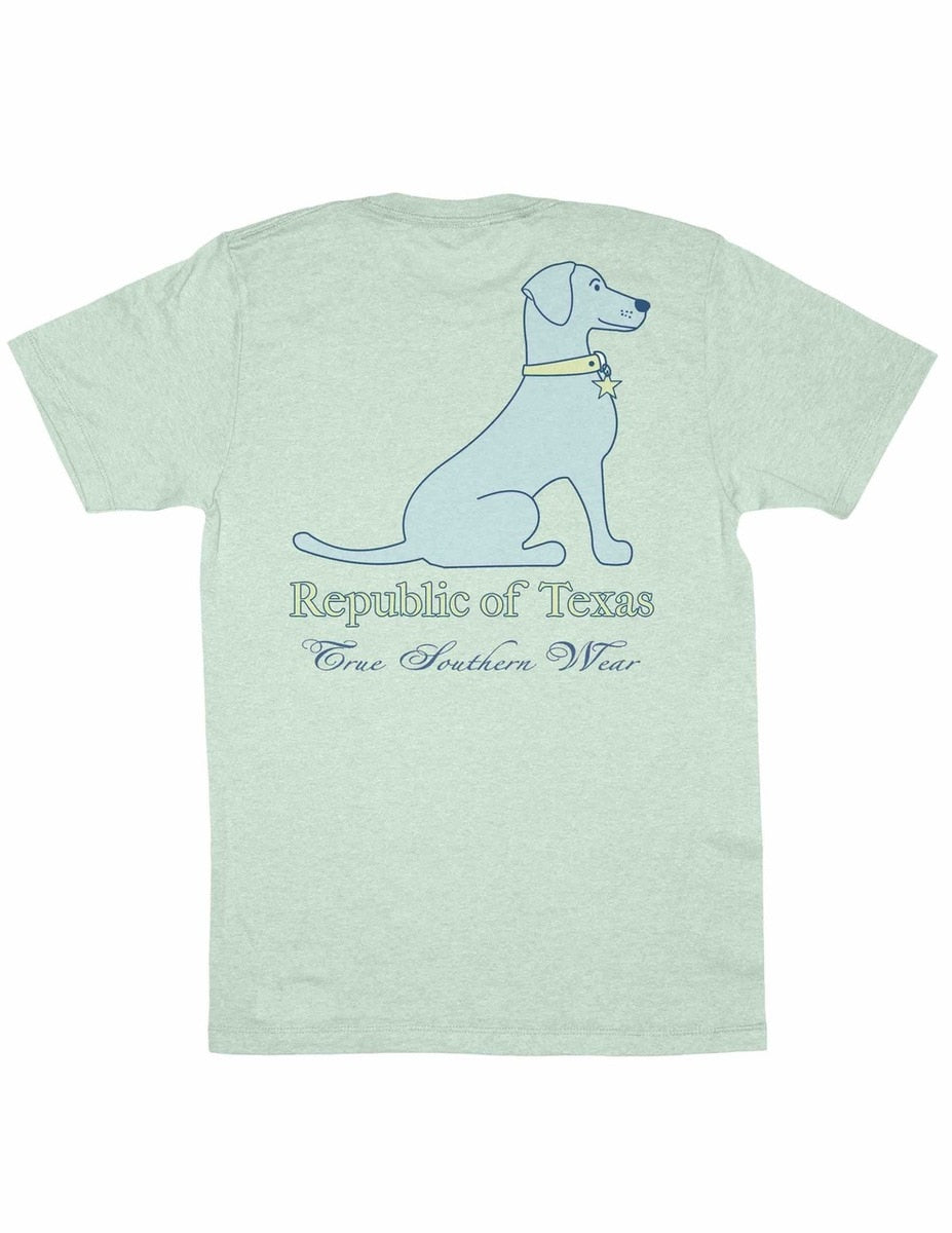 BLUE LACY POCKET TEE